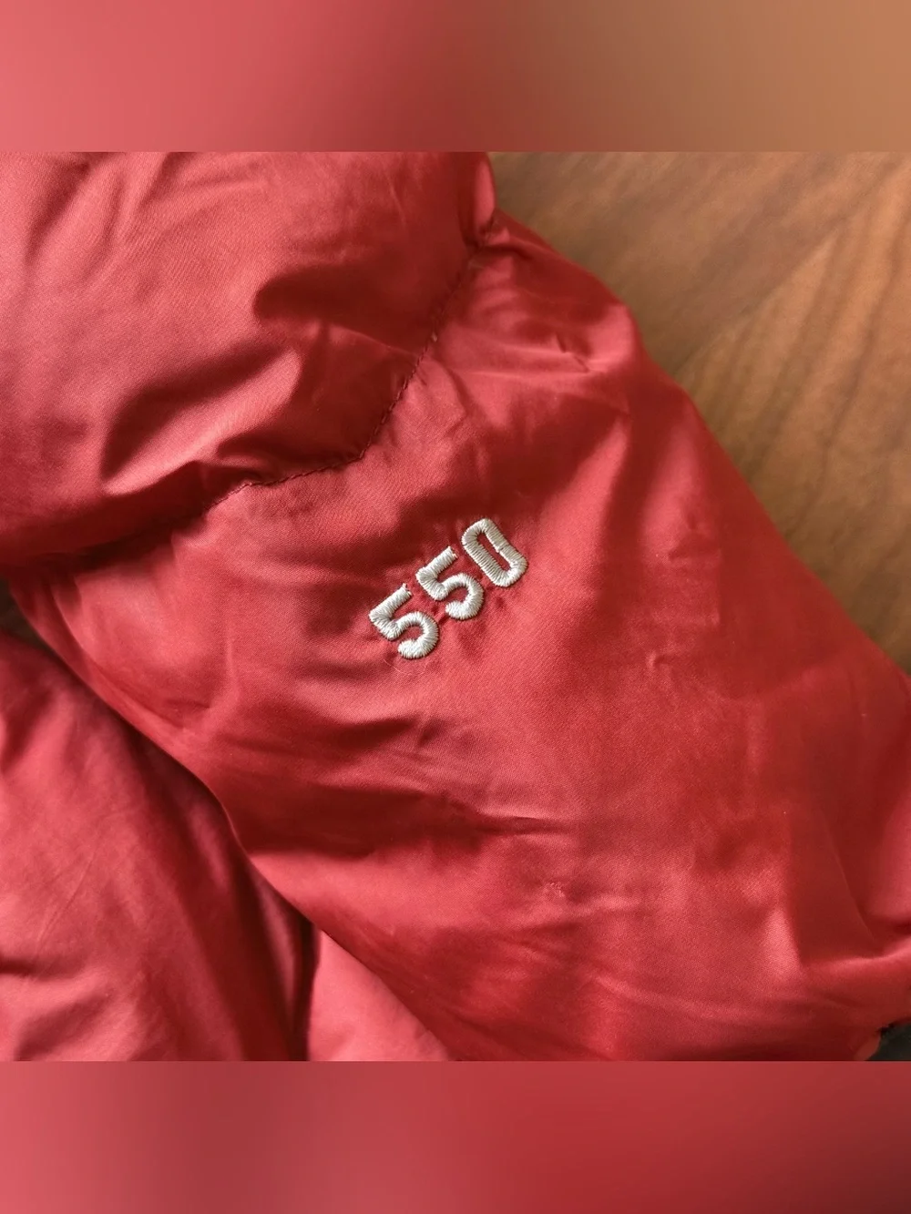 The North Face 550 red down puffer zip up jacket XL winter coat